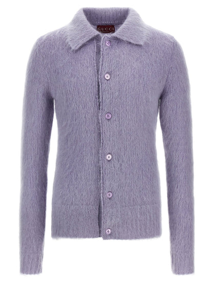 Gucci Purple Wool Cardigan - HBPS Beauty & Fashion