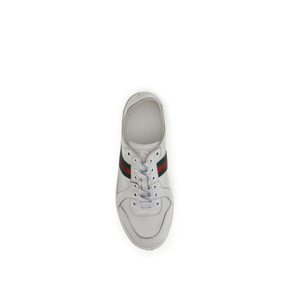 Gucci White Calf Leather Bos Taurus Athletic Sneakers - HBPS Beauty & Fashion
