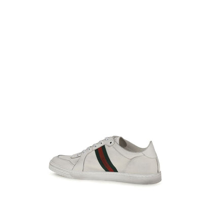 Gucci White Calf Leather Bos Taurus Athletic Sneakers - HBPS Beauty & Fashion