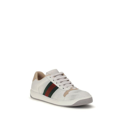 Gucci White Calf Leather Bos Taurus Athletic Sneakers - HBPS Beauty & Fashion