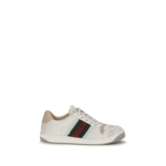 Gucci White Calf Leather Bos Taurus Athletic Sneakers - HBPS Beauty & Fashion