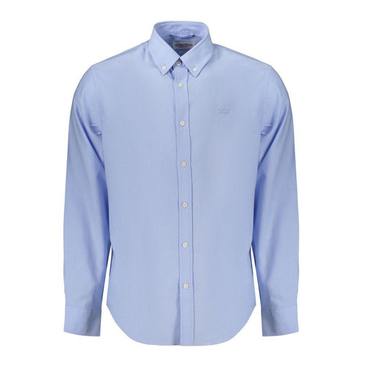 Guess Jeans Azzurro Cotton Men's Shirt - HBPS Beauty & Fashion