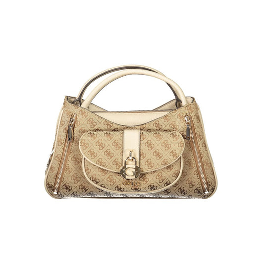 Guess Jeans Beige Poliuretano Women Handbag - HBPS Beauty & Fashion