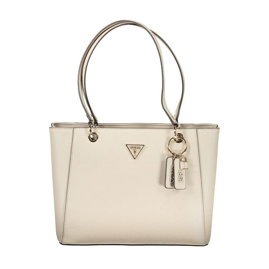 Guess Jeans Beige Poliuretano Women Handbag - HBPS Beauty & Fashion