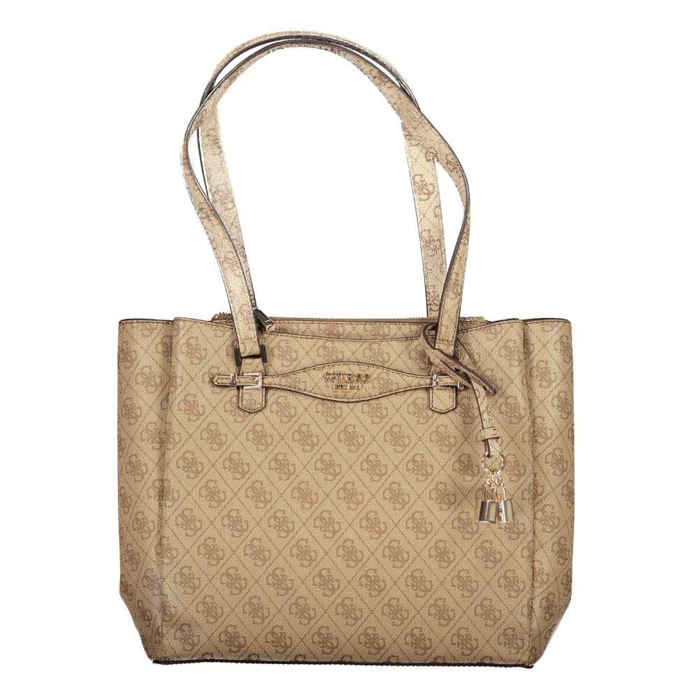 Guess Jeans Beige Polyurethane Women Handbag - HBPS Beauty & Fashion