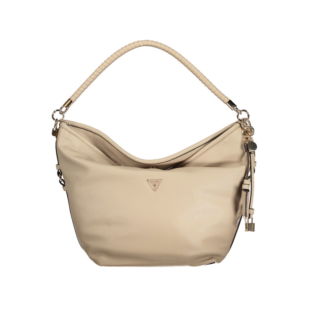 Guess Jeans Beige Polyurethane Women Handbag - HBPS Beauty & Fashion