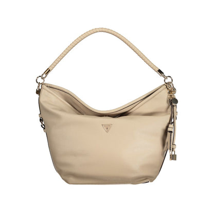 Guess Jeans Beige Polyurethane Women Handbag - HBPS Beauty & Fashion