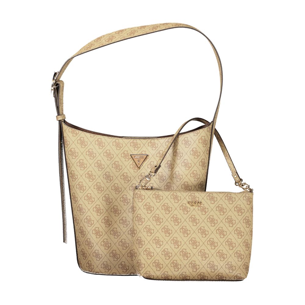 Guess Jeans Beige Polyurethane Women Handbag - HBPS Beauty & Fashion