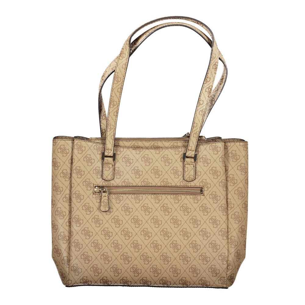 Guess Jeans Beige Polyurethane Women Handbag - HBPS Beauty & Fashion