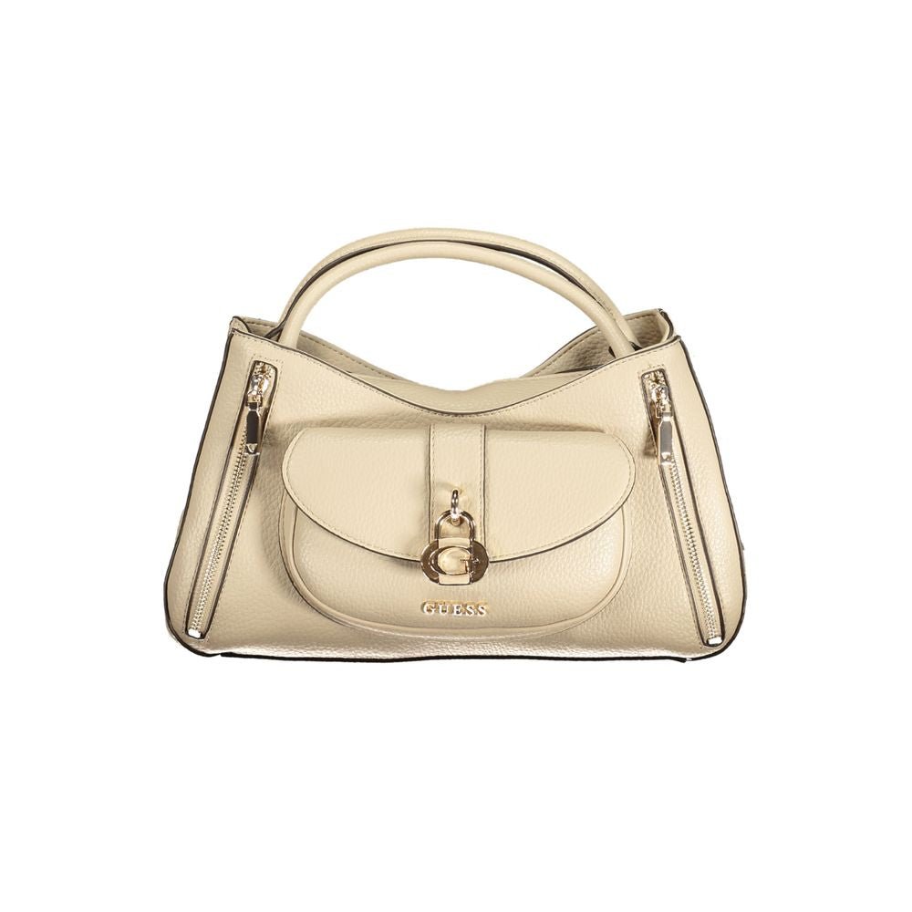 Guess Jeans Beige Polyurethane Women Handbag - HBPS Beauty & Fashion