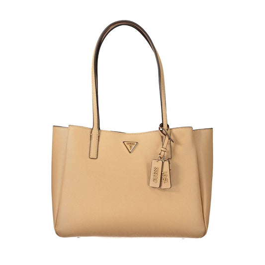 Guess Jeans Beige Polyurethane Womens Bag - HBPS Beauty & Fashion