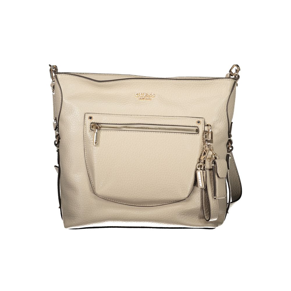 Guess Jeans Beige Polyurethane Women's Handbag - HBPS Beauty & Fashion