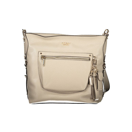 Guess Jeans Beige Polyurethane Women's Handbag - HBPS Beauty & Fashion
