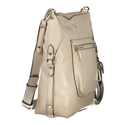 Guess Jeans Beige Polyurethane Women's Handbag - HBPS Beauty & Fashion