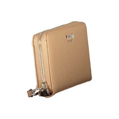 Guess Jeans Beige Polyurethane Women's Wallet - HBPS Beauty & Fashion