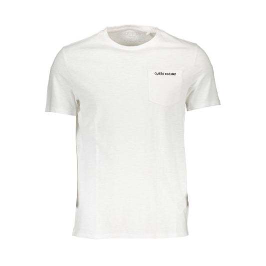 Guess Jeans Bianco Cotton Men's T-Shirt - HBPS Beauty & Fashion