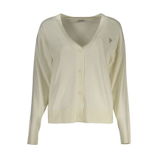 Guess Jeans Bianco Poliestere Women Cardigan - HBPS Beauty & Fashion