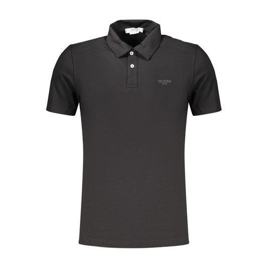 Guess Jeans Black Cotton Men's Polo - HBPS Beauty & Fashion
