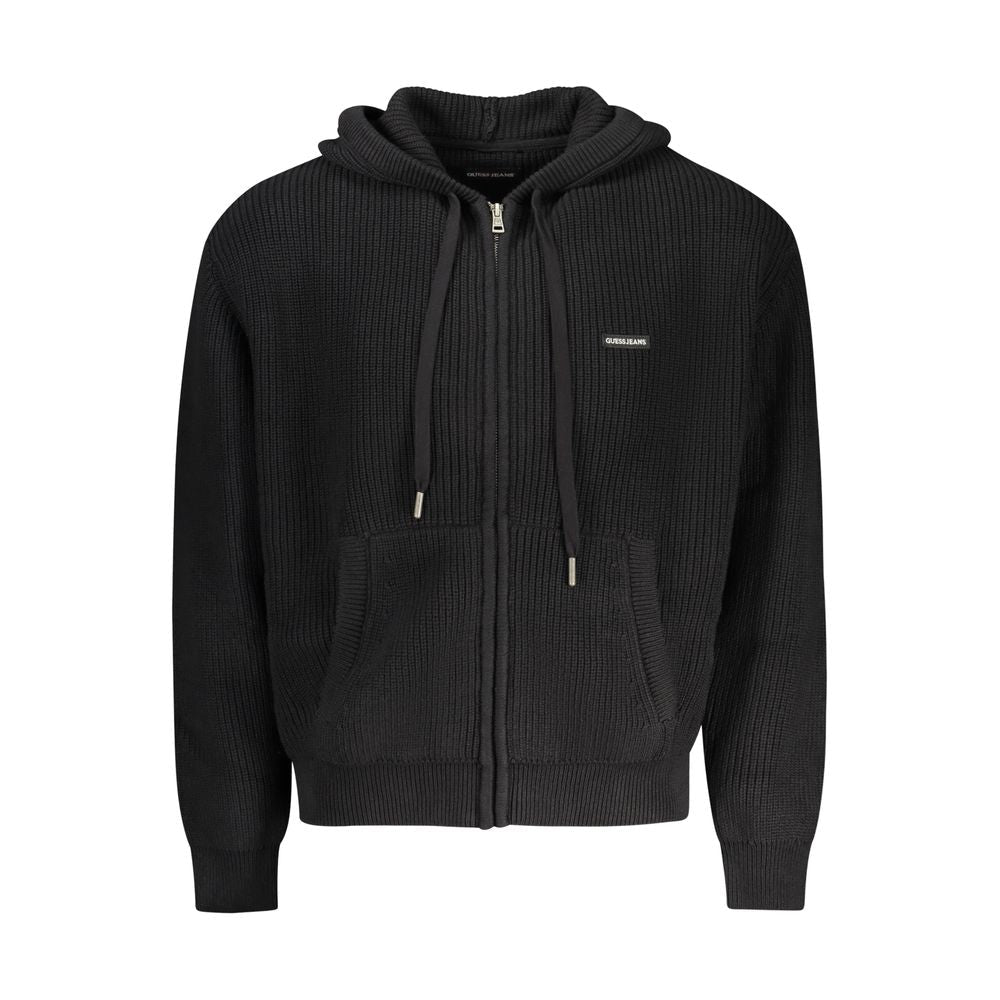 Guess Jeans Black Organic Cotton Men's Cardigan - HBPS Beauty & Fashion