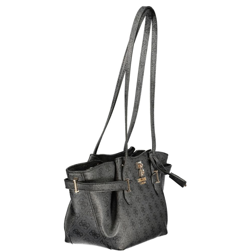 Guess Jeans Black Polyurethane Women's Handbag - HBPS Beauty & Fashion
