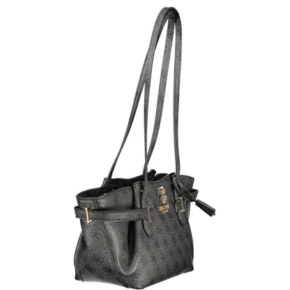 Guess Jeans Black Polyurethane Women's Handbag - HBPS Beauty & Fashion