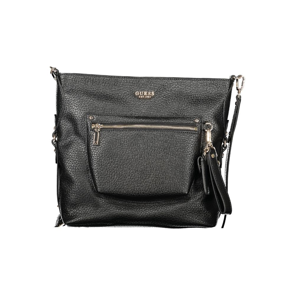 Guess Jeans Black Polyurethane Women's Handbag - HBPS Beauty & Fashion