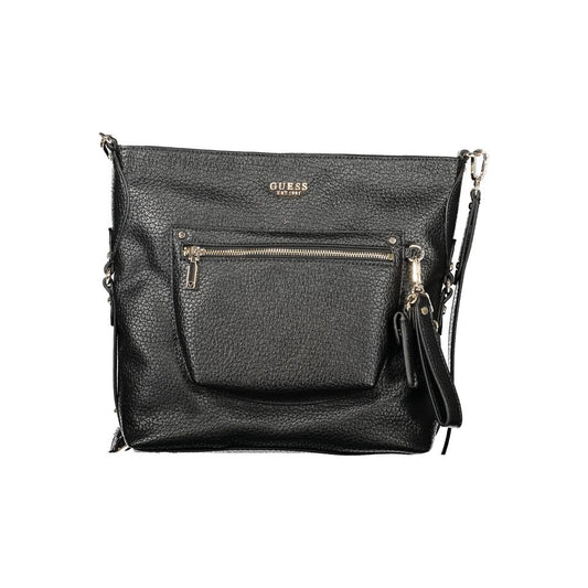 Guess Jeans Black Polyurethane Women's Handbag - HBPS Beauty & Fashion