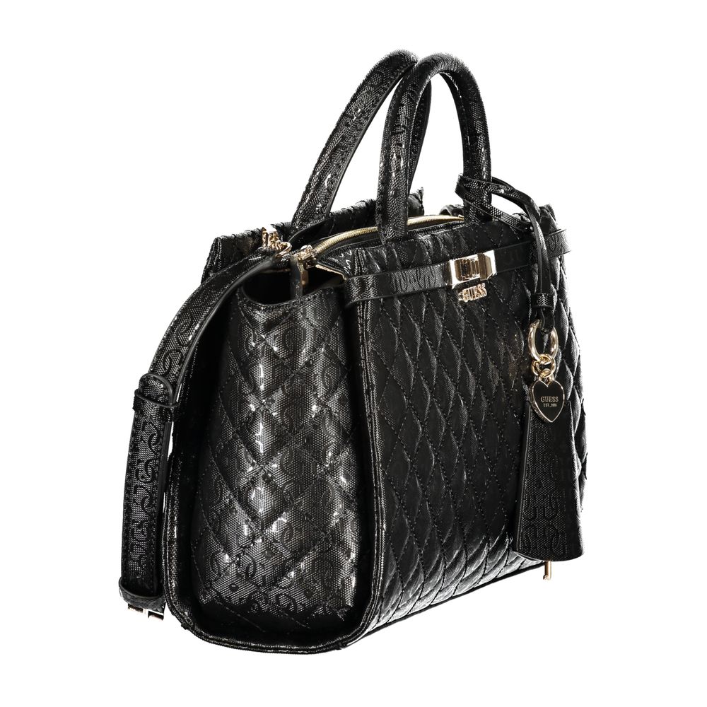 Guess Jeans Black Polyurethane Women's Handbag - HBPS Beauty & Fashion
