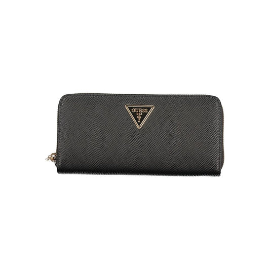 Guess Jeans Black Polyurethane Women's Wallet - HBPS Beauty & Fashion