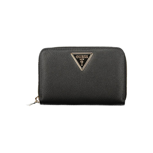 Guess Jeans Black Polyurethane Women's Wallet - HBPS Beauty & Fashion