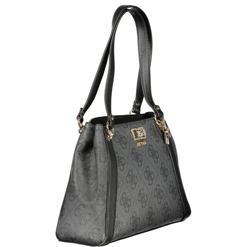 Guess Jeans Nero Poliuretano Women Handbag - HBPS Beauty & Fashion
