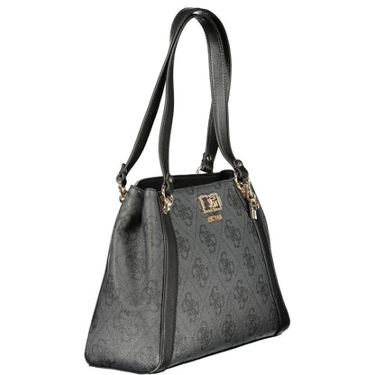 Guess Jeans Nero Poliuretano Women Handbag - HBPS Beauty & Fashion