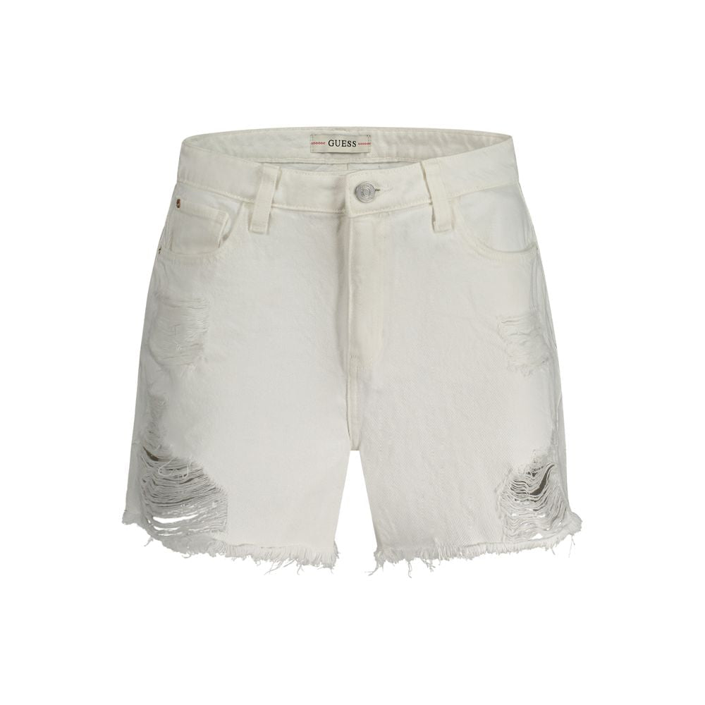 Guess Jeans White Cotton Women's Short - HBPS Beauty & Fashion