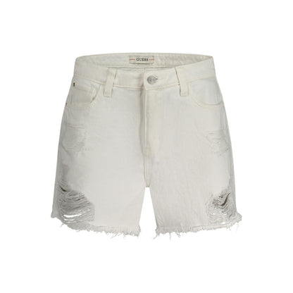 Guess Jeans White Cotton Women's Short - HBPS Beauty & Fashion