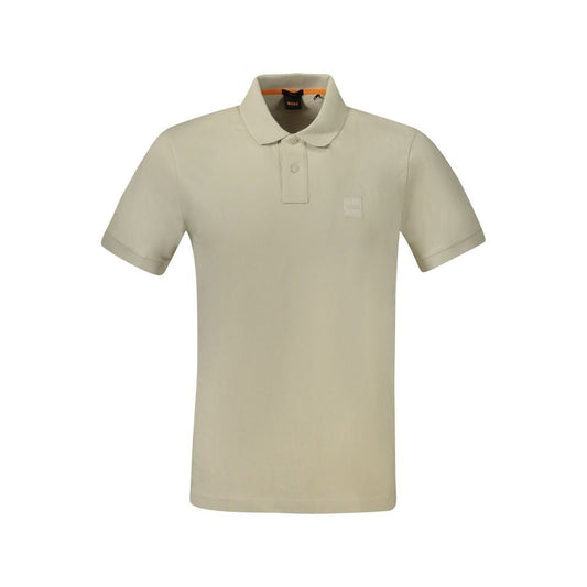 Hugo Boss Beige Cotton Men's Polo - HBPS Beauty & Fashion