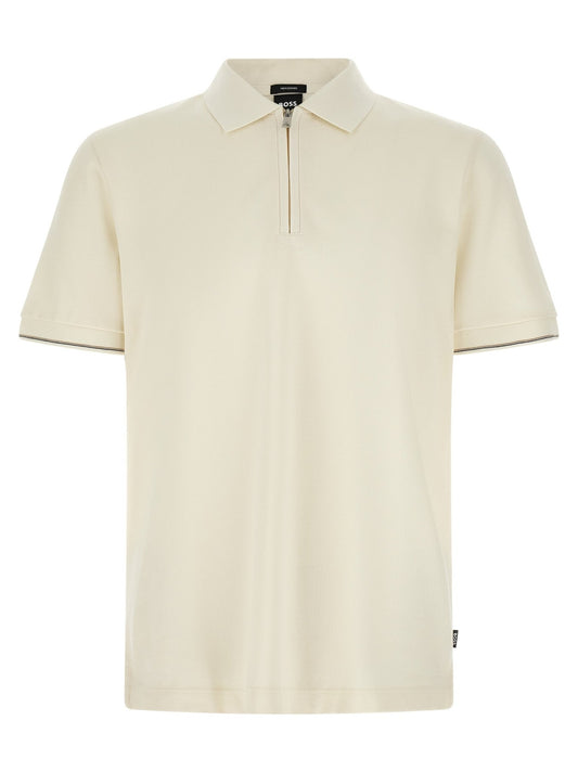 Hugo Boss Beige Cotton Polo Shirt - HBPS Beauty & Fashion