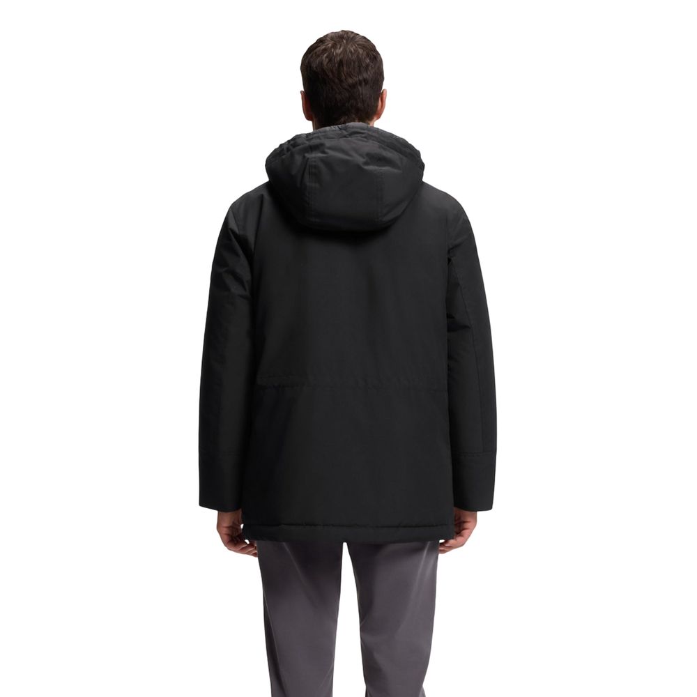 Hugo Boss Black Polyester Full-Length Jacket - HBPS Beauty & Fashion