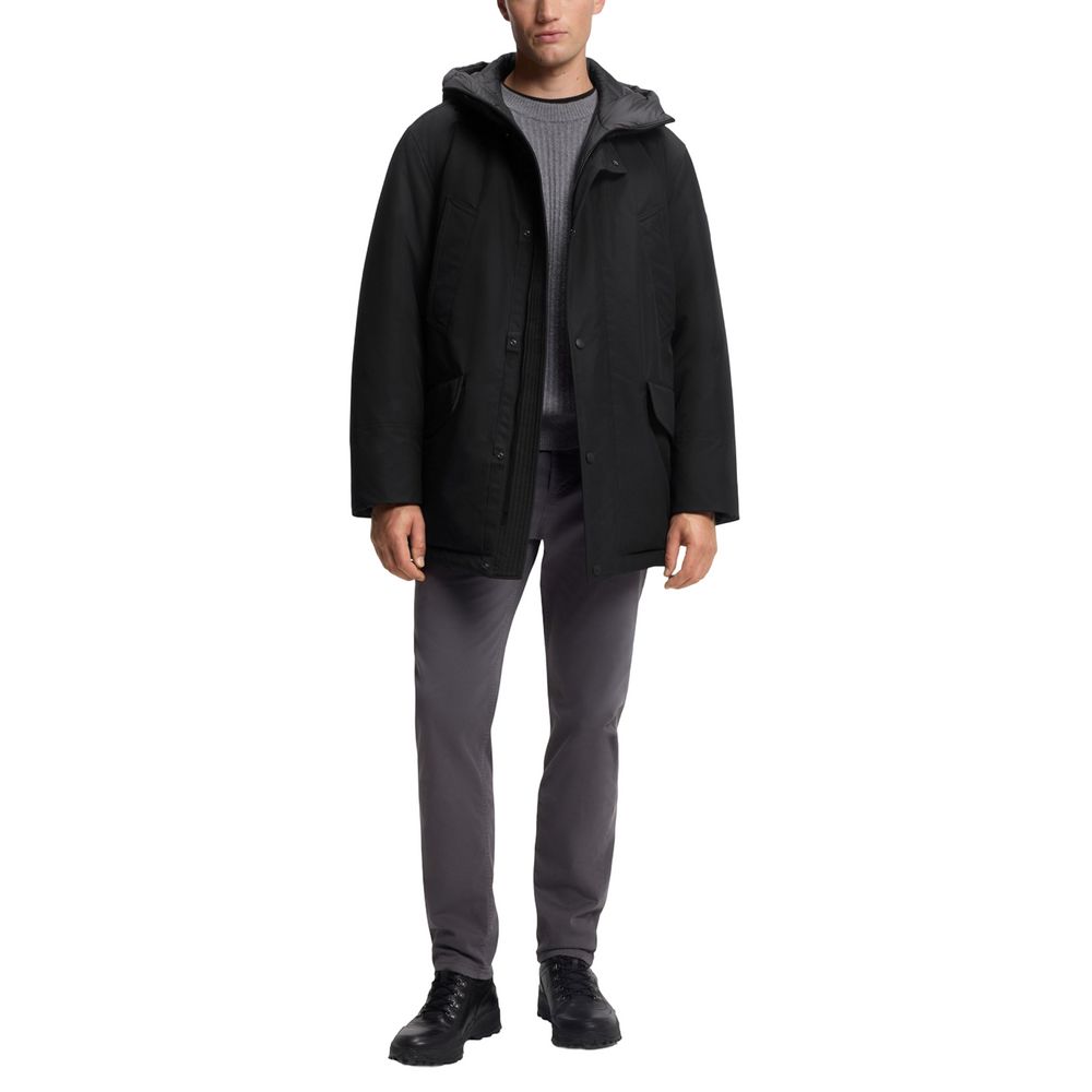 Hugo Boss Black Polyester Full-Length Jacket - HBPS Beauty & Fashion