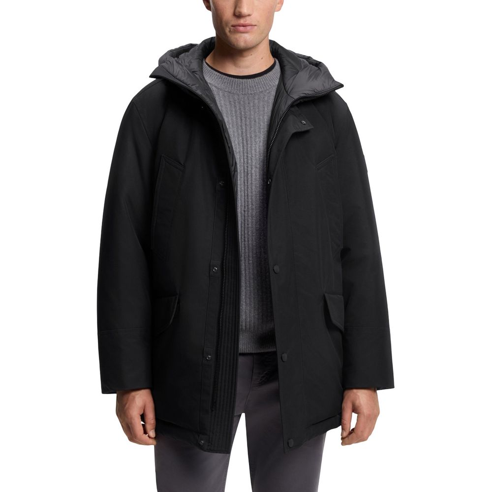 Hugo Boss Black Polyester Full-Length Jacket - HBPS Beauty & Fashion