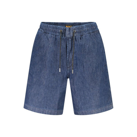 Hugo Boss Blue Cotton Bermuda Shorts - HBPS Beauty & Fashion