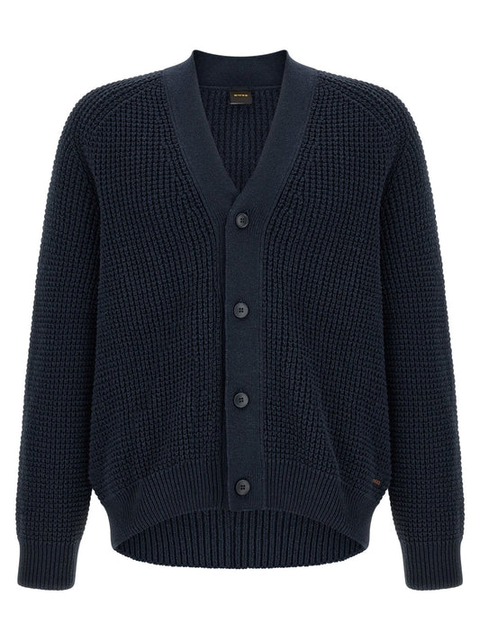 Hugo Boss Blue Cotton Cardigan - HBPS Beauty & Fashion