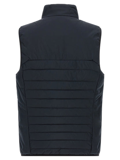 Hugo Boss Blue Polyester Sleeveless Jacket - HBPS Beauty & Fashion