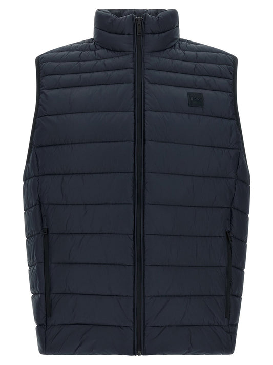 Hugo Boss Blue Recycled Polyamide Sleeveless Jacket - HBPS Beauty & Fashion