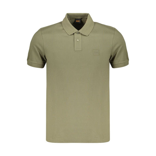 Hugo Boss Green Cotton Men's Polo Shirt - HBPS Beauty & Fashion