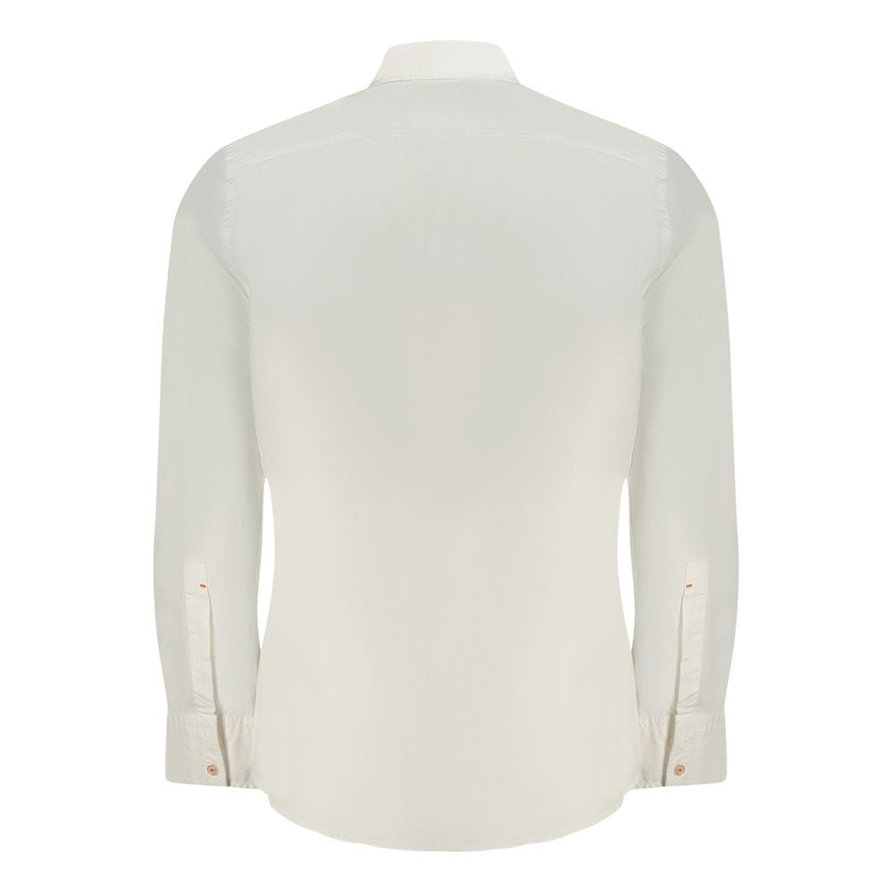 Hugo Boss White Cotton Men Shirt - HBPS Beauty & Fashion
