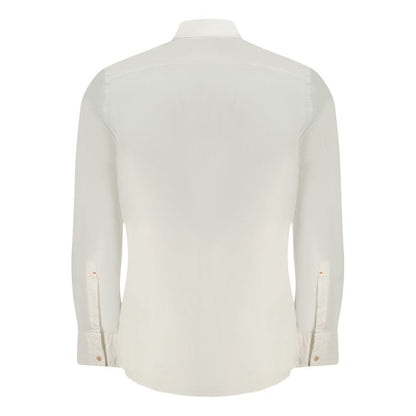 Hugo Boss White Cotton Men Shirt - HBPS Beauty & Fashion