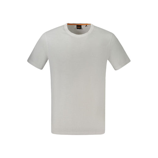 Hugo Boss White Cotton Mens T-Shirt - HBPS Beauty & Fashion