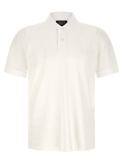 Hugo Boss White Cotton Polo Shirt - HBPS Beauty & Fashion
