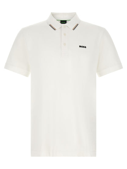 Hugo Boss White Cotton Polo Shirt - HBPS Beauty & Fashion