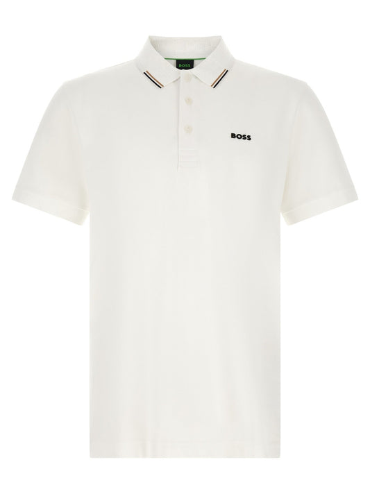 Hugo Boss White Cotton Polo Shirt - HBPS Beauty & Fashion